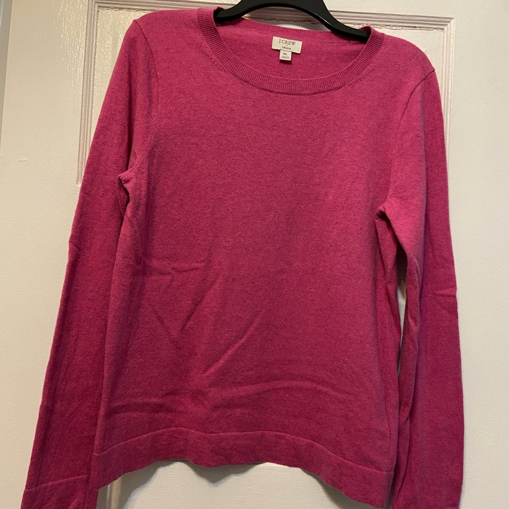 J. Crew Raspberry Pink Knit Top